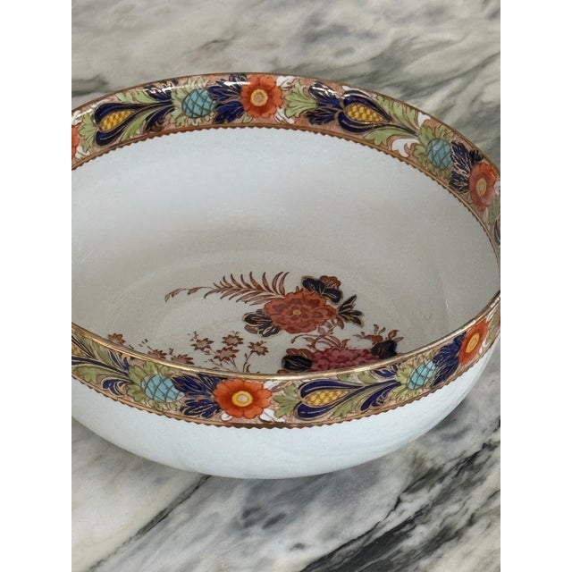 Antique Frederich Rhead Wood & Sons Wincanton Imari Style Large Serving Bowl For Sale In Seattle - Image 6 of 14