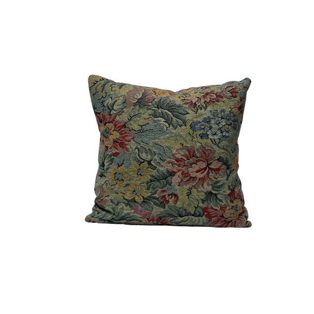 Botanical Verdure Tapestry 22” Pillows - A Pair For Sale - Image 4 of 5