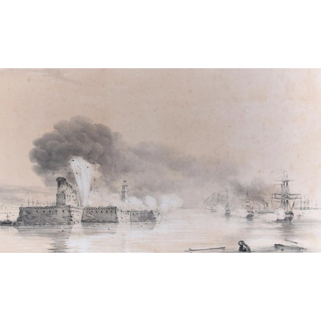 Gene is a beautiful original lithograph realized by Eugène Flandin (1809-1889) in 1850 ca. Signed on the plate by the...