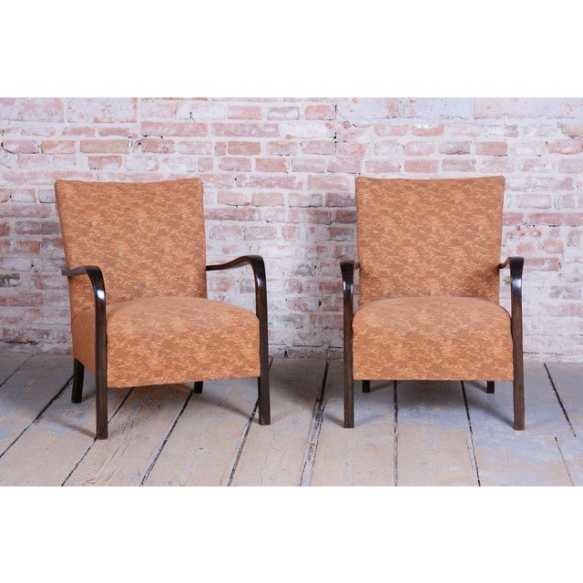 Set of Art Deco Armchairs in Beech, 1930s For Sale - Image 14 of 18