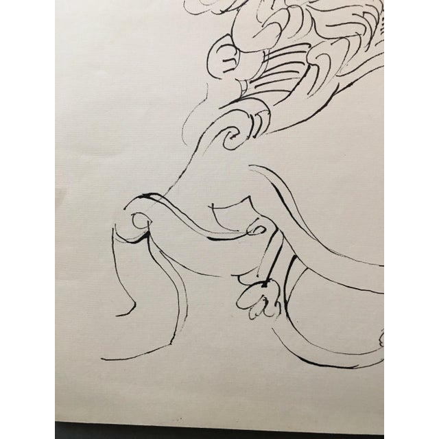Mid-Century Modern Yasse Tabuchi, Ink on Paper For Sale - Image 3 of 8