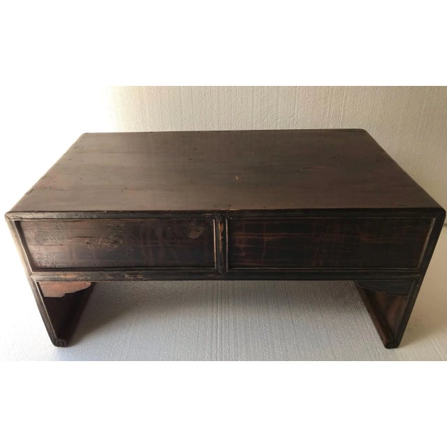 Antique Chinese Low Table With Drawers For Sale - Image 4 of 13