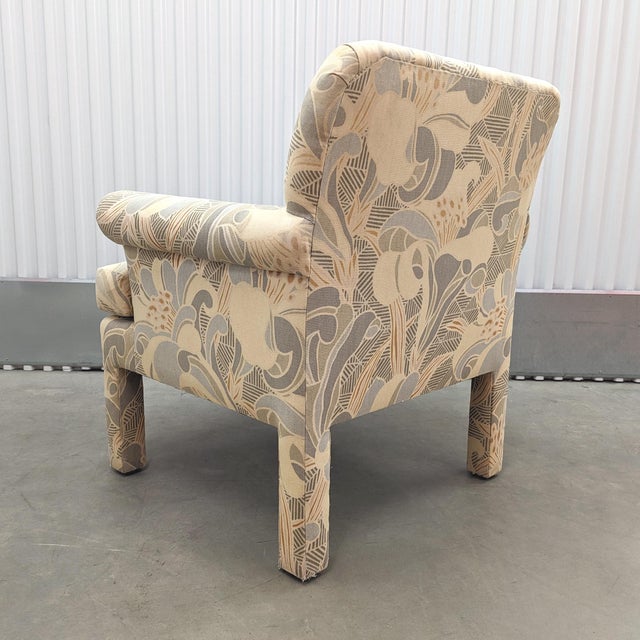 1990s 1990s Modern Upholstered Parsons Armchairs by Clyde Peasron - Set of 2 For Sale - Image 5 of 12