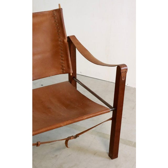Vintage Safari Chair in Leather For Sale - Image 16 of 17