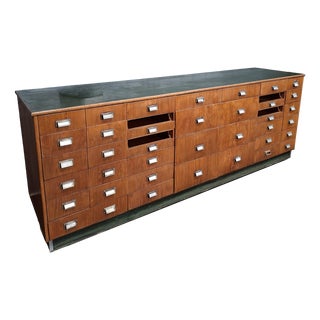 Mid-Century Wood Haberdashery Counter For Sale