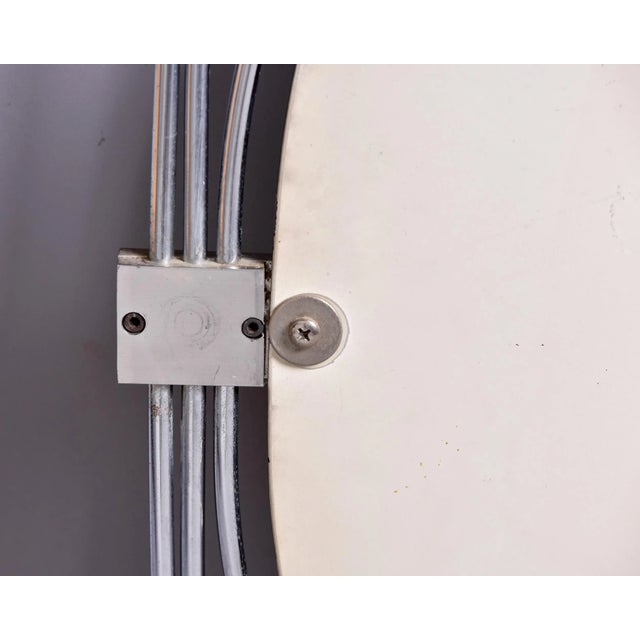 Mid Century Oval Mirror With Triple Chrome Ring Frame For Sale - Image 11 of 12