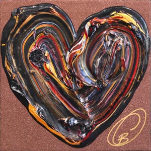 "Love on Caffeine" Contemporary Abstract Acrylic Painting by Cynthia Coulombe-Bégin