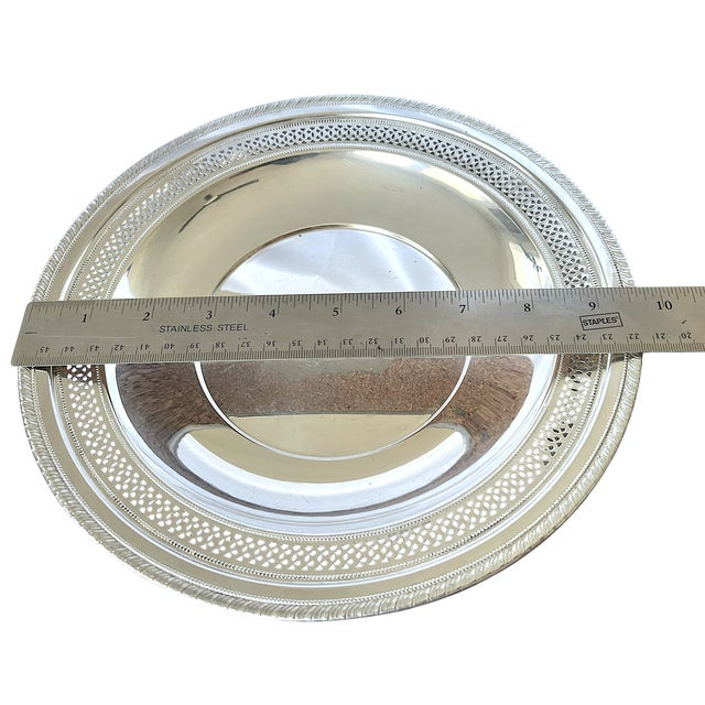 1950s Cartier Sterling Silver Pierced Gallery Tray For Sale - Image 11 of 12