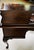 Brown 1920s English Georgian Revival Mahogany Kneehole Desk With Fretwork Gallery & Inset Leather Writing Surface For Sale - Image 8 of 10