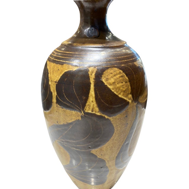 Brown Gustav Otto Reuss (1885-1962) Chinese Inspired Vase German Art Pottery Song Dynasty Style For Sale - Image 8 of 17