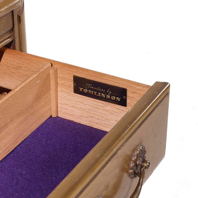 Tomlinson Louis XV French Provincial Walnut and Brass Dresser For Sale - Image 10 of 10