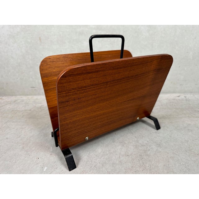 Black Vintage Teak Magazine Rack by Cees Braakman for Pastoe, 1950s For Sale - Image 8 of 8