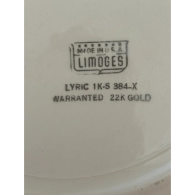Set of 4 Lyric Dinner Plates by American Limoges, 1940s For Sale In Naples, FL - Image 6 of 6