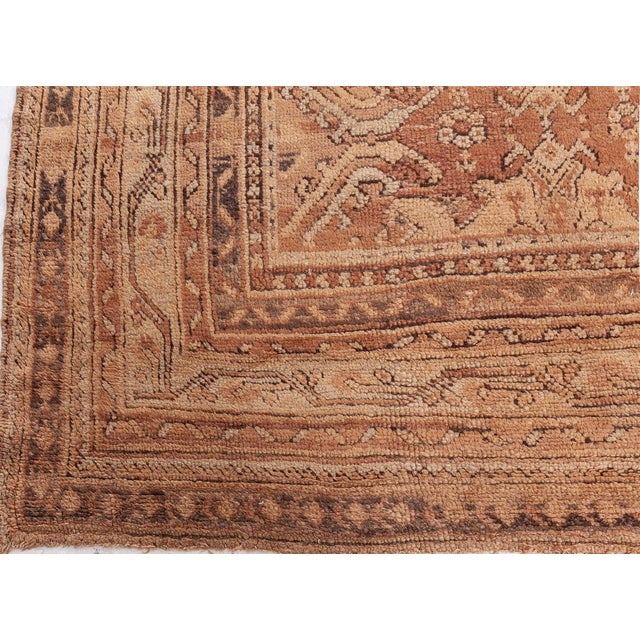 Textile Antique Turkish Oushak Rug For Sale - Image 7 of 7