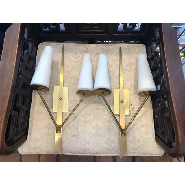 Pair of Mid Century Maison ArlusSconces, Circa 1950 For Sale - Image 10 of 12