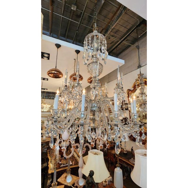 Early 19th Century Large Attributed to Baccarat Crystal Chandelier For Sale - Image 9 of 9