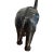Mid 20th Century Mid 20th Century Leather Elephant Statue Safari Figure W/ Bone Tusks For Sale - Image 5 of 9