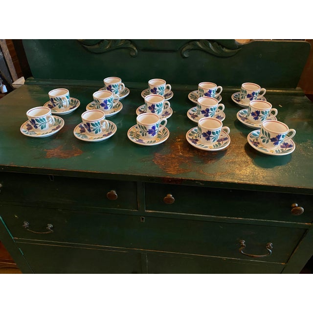 19th Century Petrus Regout & Co. Cup & Saucers For Sale - Image 4 of 9