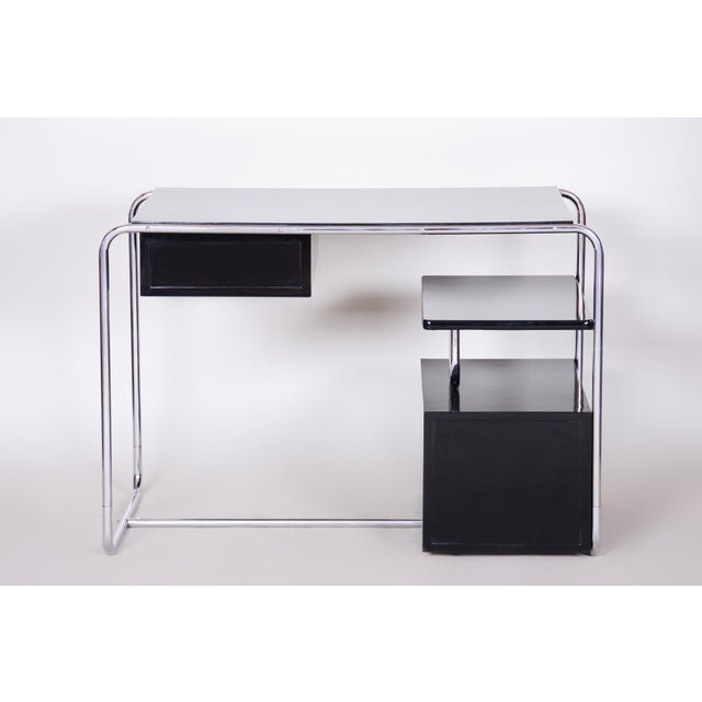 Bauhaus Writing Desk in Chrome, Steel and Wood, Germany, 1930s For Sale - Image 12 of 14
