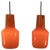 Pendants in Orange Murano Glass by Massimo Vignelli for Venini, 1970s, Set of 2 For Sale