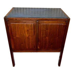 Mid Century Walnut Side Cabinet or Nightstand, 1960s