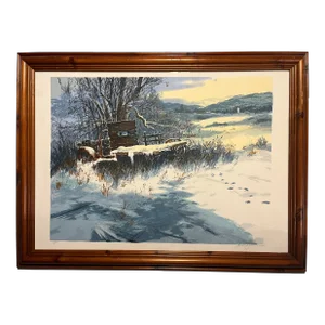 1980s Vintage Michael Schofield the Old Truck Limited Edition Serigraph Framed Signed