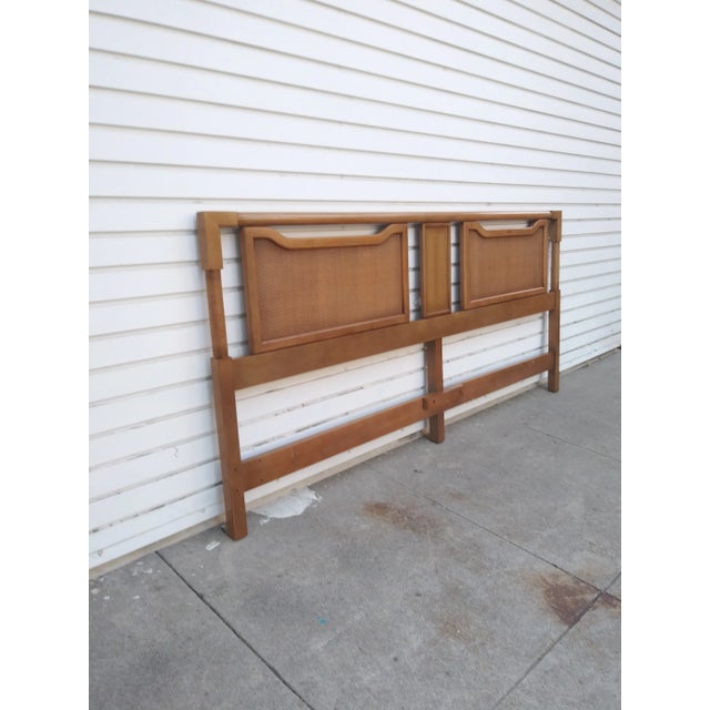 1950s Vintage Walnut King Bed Headboard For Sale - Image 12 of 13