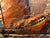 Textile Late 20th Century Stunning Oil Painting on Canvas, Seascape, Sailing Ships at Sunset, Framed For Sale - Image 7 of 12
