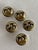 Late Meiji Era Hand Painted Geisha Satsuma Button Set of 5 Circa late 1800s