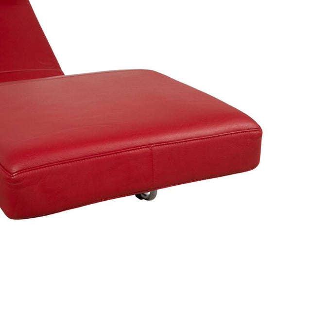 Leather Lounger 680 Red Manual Function from Rolf Benz For Sale - Image 6 of 16