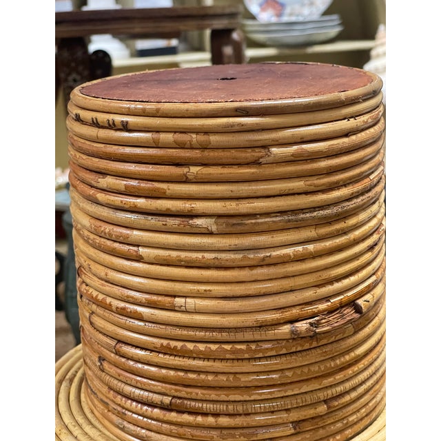 Decorative Nestin Basket in Pencil Bamboo Italy, 1960s For Sale - Image 9 of 12