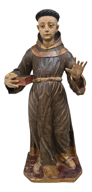 Spanish Artist, Sculpture of Saint Anthony of Padua, 1670, Wood