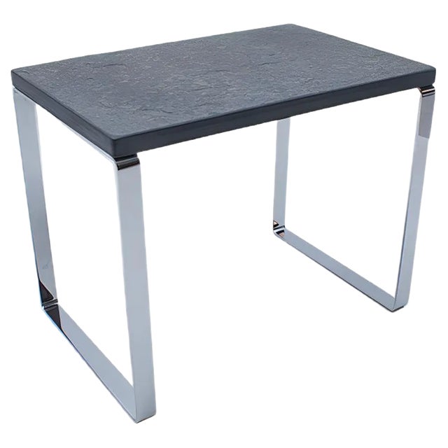 German Slate and Chrome Side Table from Draenert, 1960s For Sale