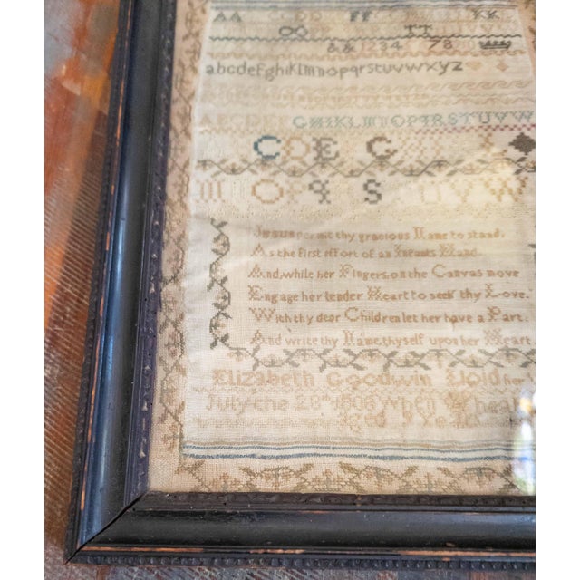 19th Century English Georgian Needlework Sampler Dated 1808 For Sale In New York - Image 6 of 16