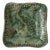 1970s Art Pottery Green Botanical Leaf Design Catchall Dish For Sale