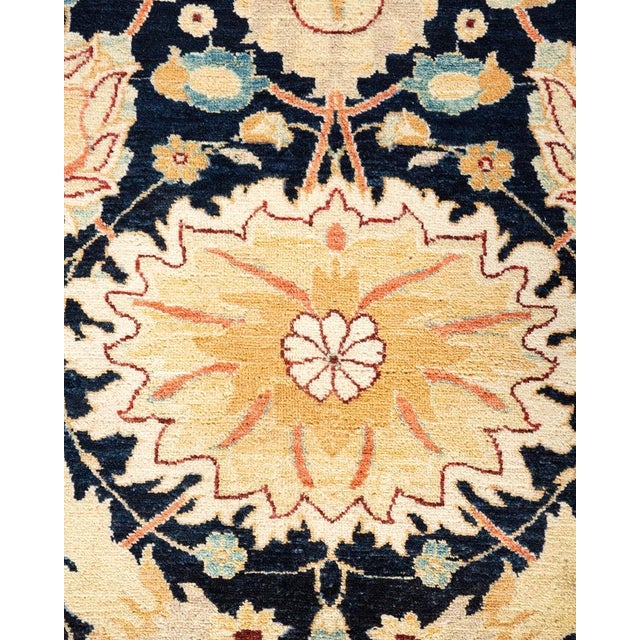 Traditional Mogul, One-of-a-Kind Hand-Knotted Area Rug in Blue, 6' 2" x 9' 1" For Sale - Image 3 of 8
