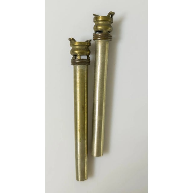 Early 20th Century Chinese Enameled Paktong Metal Decorative Tobacco Pipe For Sale - Image 10 of 12