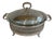 Vintage Footed Silver Lidded Serving Dish With Glass Insert For Sale