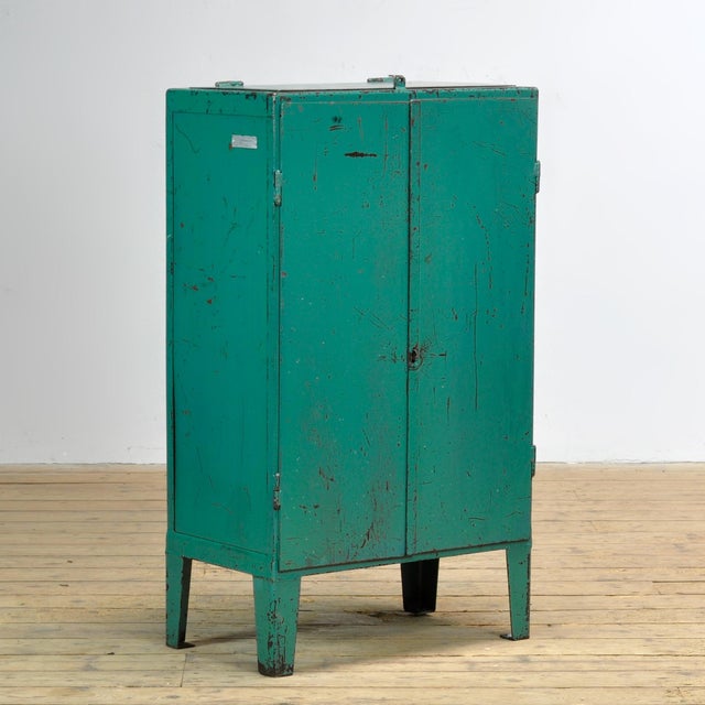 Industrial Vintage Industrial Iron Cabinet, 1970s For Sale - Image 3 of 16