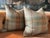 Rustic A Pair of 22” Down Filled Pillows in g.p. And J. Baker Mullberry Plaid Wool in Lovat Colorway For Sale - Image 3 of 4