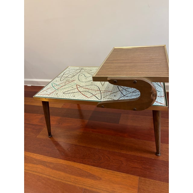 Pair of 1950s Atomic Mosaic Step-End Side Tables – Collector Set For Sale - Image 10 of 17