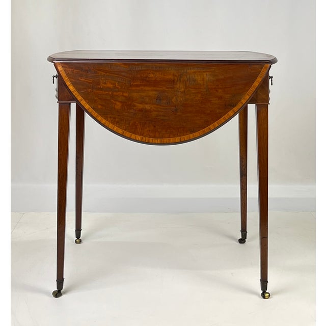 Early 19th Century Period Georgian Mahogany Pembroke Table With Banded Edge For Sale - Image 14 of 18
