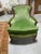 Mid 20th Century Green Velvet Bergere Chair For Sale - Image 11 of 15