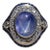 The Lathrop: Star Sapphire and Diamond Ring in Platinum For Sale