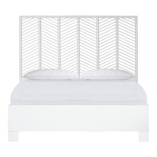 Liam Platform Bed Queen - White For Sale