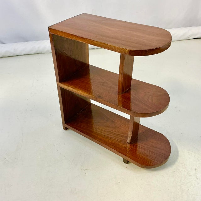 1940s Vintage Art Deco Americana Folk Art Three Tier Side Table For Sale - Image 9 of 14