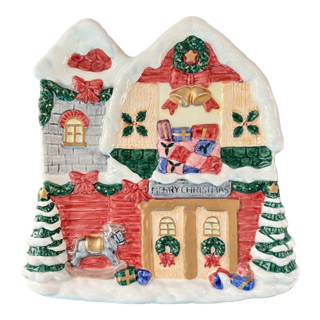 Vintage Fitz and Floyd Christmas Plate For Sale