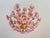 Vintage Murano Glass Floral Chandelier – Rare Deep Pink Flowers, Flush Mount For Sale - Image 15 of 18