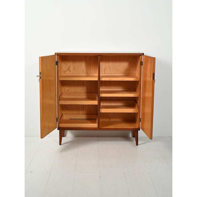 1950s Scandinavian Upholstered Cabinet, 1950s For Sale - Image 5 of 13