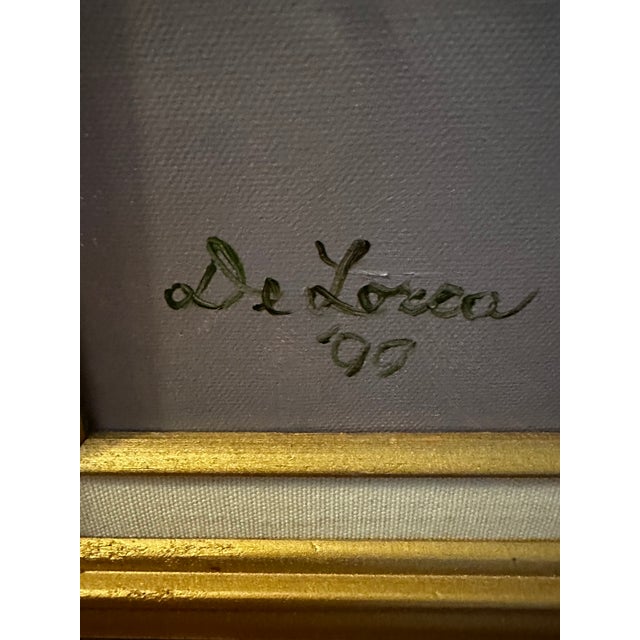 Realism Late 20th Century Peonies on Canvas in a Fancy Gold Frame For Sale - Image 3 of 6